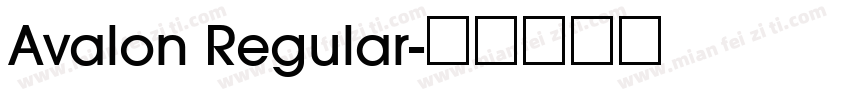 Avalon Regular字体转换